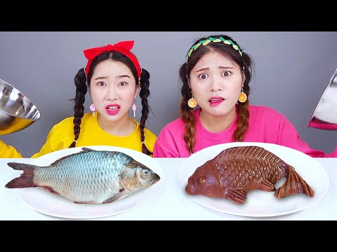 Thực VS Thức ăn sô cô la Thử thách DONA