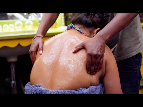 Relaxing Cupping Hot Oil Back Massage ASMR | Indian Massage