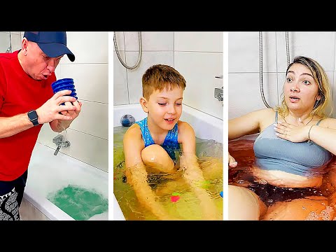 Bathroom Pranks: Clogged Sewer, Funny Moments and Curiosities by Valja & Maxim Family