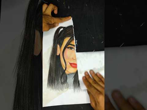 قطعت رسمة إسراء نبيل ورسمتها بأفضل برنامج رسم😯AR Drawing #art #رسم #الرسم