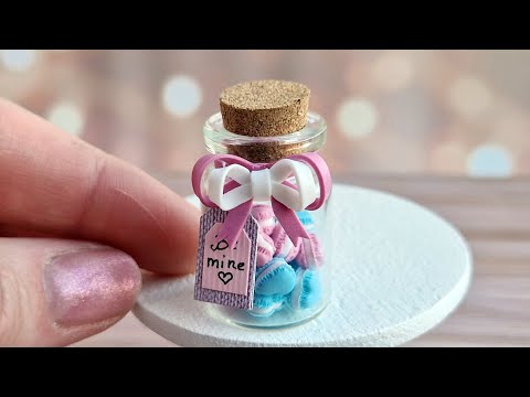 Miniature macaroon jar🩷Polymer clay