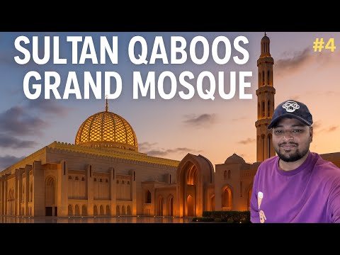Visiting Oman's most Famous Sultan Qaboos Grand Mosque, travelling in local Bus & Qurum Beach #vlog