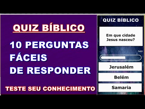 QUIZ BÍBLICO perguntas da bíblia fáceis de resposnder