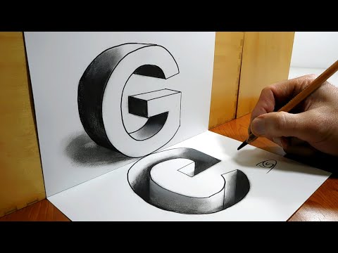 3D Trick Art on Paper, Letter G and its Hole