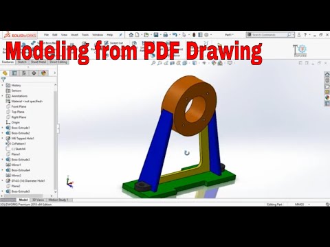 SolidWorks Part Making from PDF Drawing|SolidWorks Practice