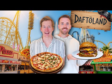 Besöker alla restauranger på ett nöjesfält!