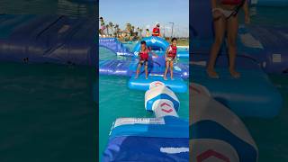 Londyn and Mj jump in the water #shorts