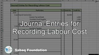Journal Entries for Recording Labour Cost