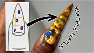 WAFFLE NAILS TUTORIAL | 3D Nail Art