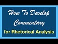 Rhetorical Analysis Techniques and Concepts