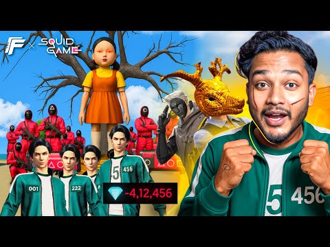 SQUID GAME IN FREE FIRE 🤯 LOST 4 LAKH DIAMONDS 😭