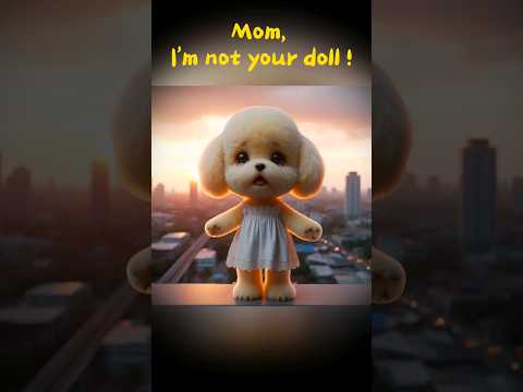 Mom, I'm not your doll !😱😭#dog #story #superdog #superhero #cutedog #shorts #doglover