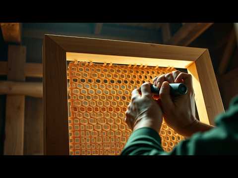 Witness a 70-Year-Old Carpenter Shape a Timeless Cabinet with Woven Rattan Doors