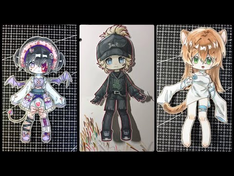 How to make paper dolls Gacha moving - OC - Part 2 | DIY | Draw so easy Anime