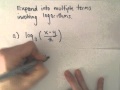 Expanding and Combining Logarithms: Key Concepts
