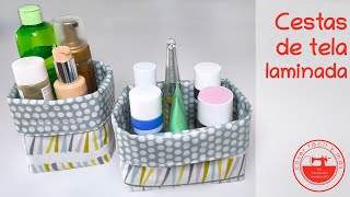 Cestas tela plastificada para el baño