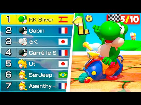 Jugué 10 CARRERAS Seguidas en Mario Kart Online y así fue…