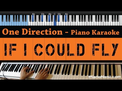 One Direction – If I Could Fly – LOWER Key (Piano Karaoke / Sing Along)