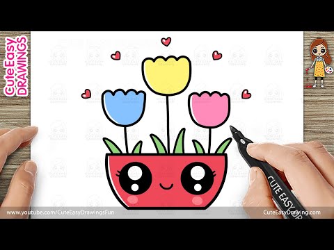 How to Draw a Cute Flower Pot  – Easy Step-by-Step for Kids