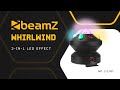 BeamZ Whirlwind LED Disco Party Light - 3-in-1 Rotating Head & Gobo