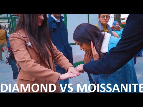 Diamond VS Moissanite Poll in Bryant Park