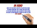 Understanding 'In Hand' Concepts