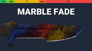 Huntsman Knife Marble Fade Wear Preview