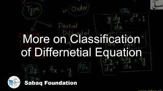 More on Classification of Differnetial Equation