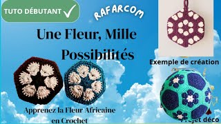 Droitiers Une Fleur, Mille Possibilités – Apprenez la Fleur Africaine en Crochet #crochetdebutant