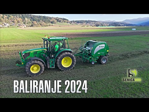 [4K]  Baling | Baliranje with John Deere 6155R & McHale