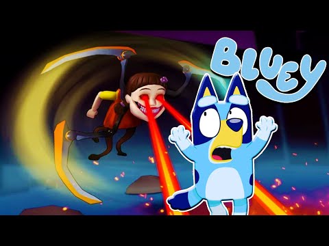 BLUEY INTENTA ESCAPAR de los JUEGOS del CALAMAR | Las Aventuras de BLUEY en ROBLOX!
