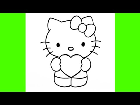 Kolay Hello Kitty Resmi Adım Adım Nasıl Çizilir, Sevimli Hello Kitty Çizimi, Kolay Çizimler
