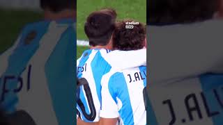 Lionel Messi scored the opening goal for Argentina against Venezuela. #Messi