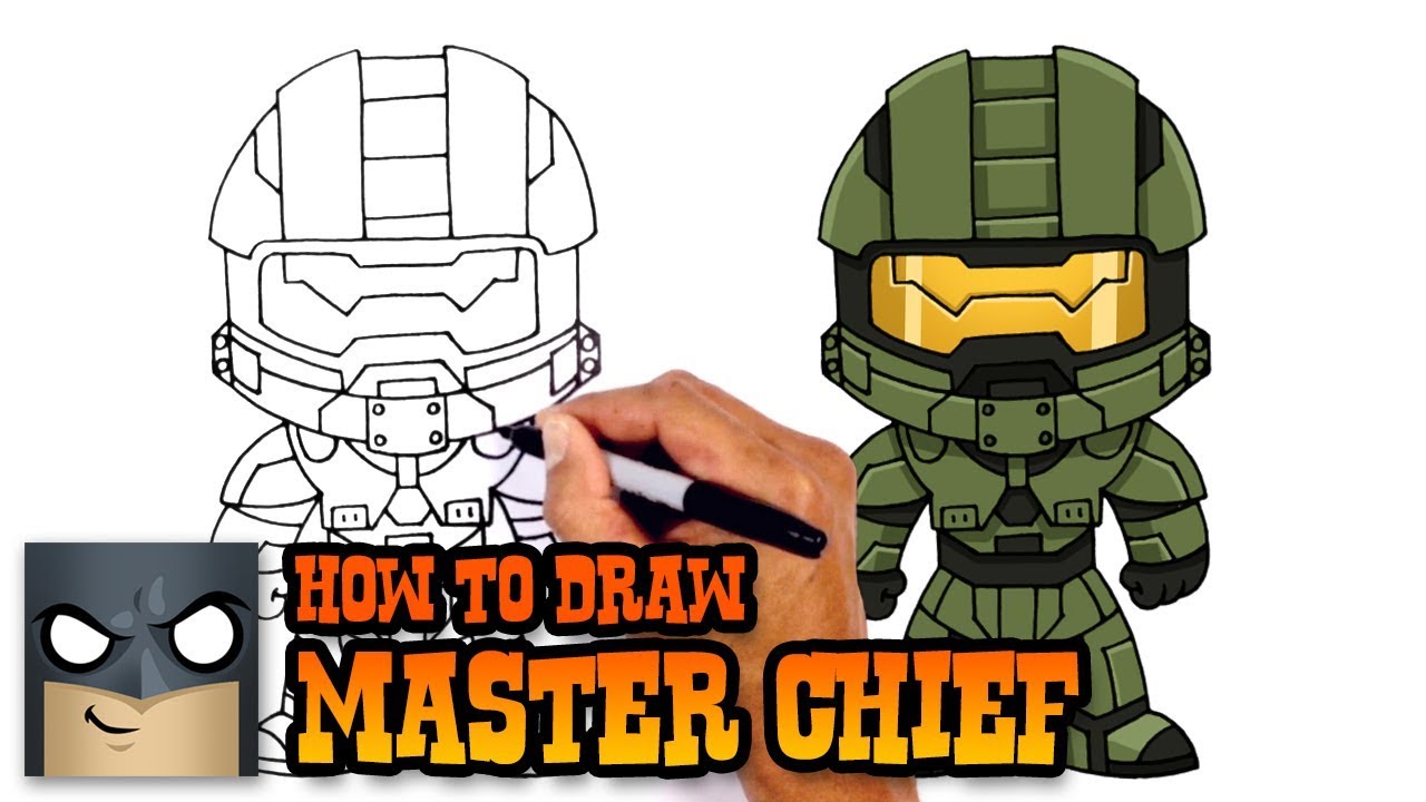 How to Draw Master Chief - Halo