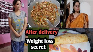 Delivery ପରେ କେମିତି ପତଳା ହେଲି , Egg ରୋଲ ରେସିପି  । Weight loss after delivery.