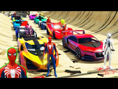 GTA V SPIDERMAN 2, THE AMAZING POPPY PLAYTIME 3 Join in Epic New Stunt Racing Game