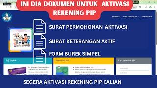 Terbaru...!!!! Persyaratan aktivasi rekening PIP | Siswa & orang tua harus tau