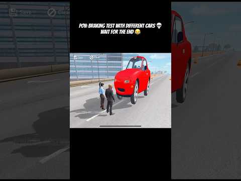 POV: BRAKING TEST WITH DIFFERENT CARS💀 WAIT FOR THE END😂 #carparking #shorts #viral #fyp