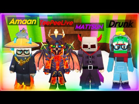 4 BGTUBERS VS 12 Players In Bedwars! (Blockman GO)
