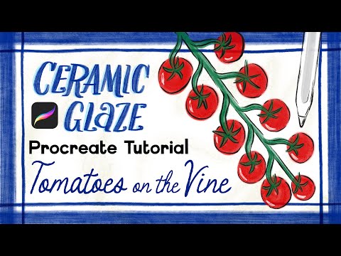 Paint these Ceramic-Inspired Tomatoes on the Vine // Procreate Tutorial