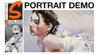 Studio Art Online - Model in the Studio (Watercolor Portrait Demo)