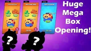 Huge Mega Box Opening in Brawl Stars for Level 50! (*NEW* Brawler)