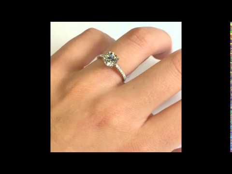 1.50 ct Round in Pave Ring