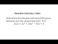 Understanding Absolute Extrema
