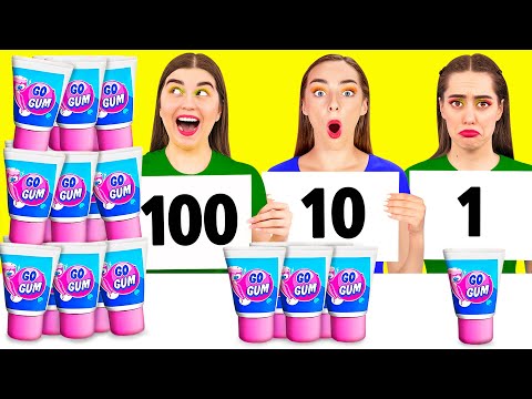 100 Couches de Nourriture Défi | Situations Alimentaires Amusantes par TeenChallenge