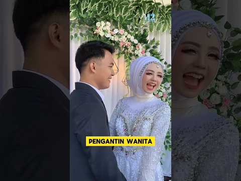 ketika pengantin pria sudah tidak sabar mau mencium pengantin wanita‼️#lucu #nikah #manten #wedding