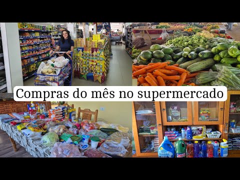Compras do mês / fui na feira/ organizei  + valor total
