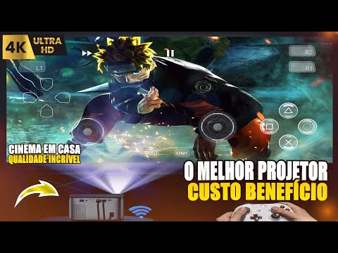 O Melhor PROJETOR Portátil Smart Screen ANDROID Full HD 4K | CINEMA EM CASA | Games Na TELONA!