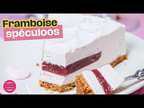 Gâteau framboise spéculoos facile pour la Saint Valentin 💕