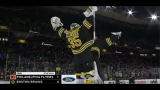 Linus Ullmark gets his hug back for the first time in a while with Swayman's RETURN!!!